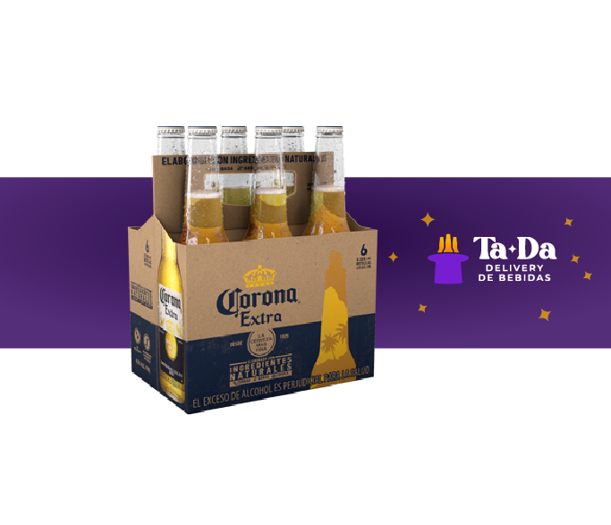 Cerveza Corona en botella por 6 unidades
